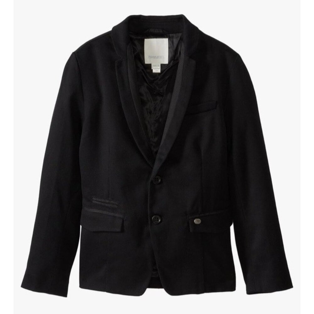 Diesel Youth Jonita triple Twisted Twill Tuxedo Jacket Small Black Single Breast